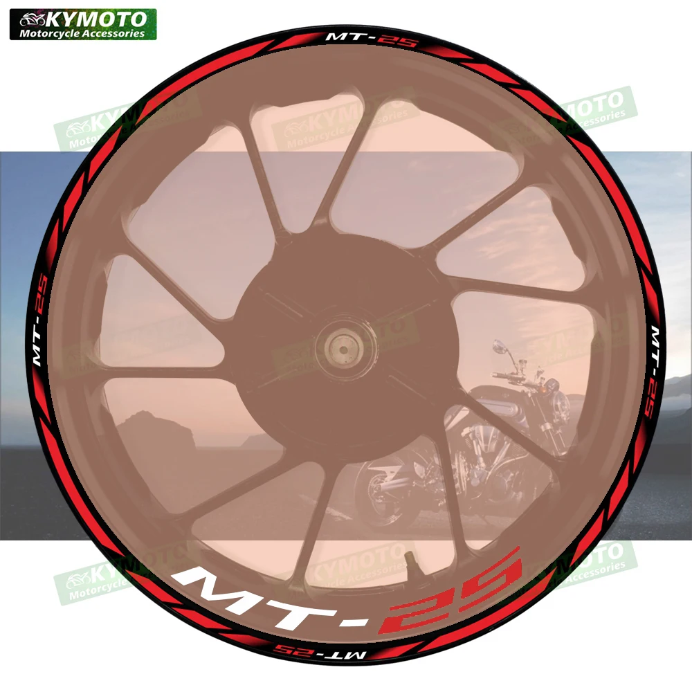 

For MT-25 MT25 motorcycle accessories 17 inch front and rear wheel decals fairing hub modified wheel rim reflective stickers