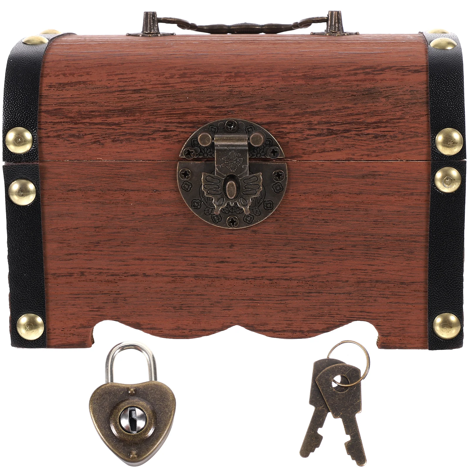 

1Pcs Wooden Money Saving Box Premium Durable Creative Heart Lock Design Decorative Storage Holder for Children Teens Adults