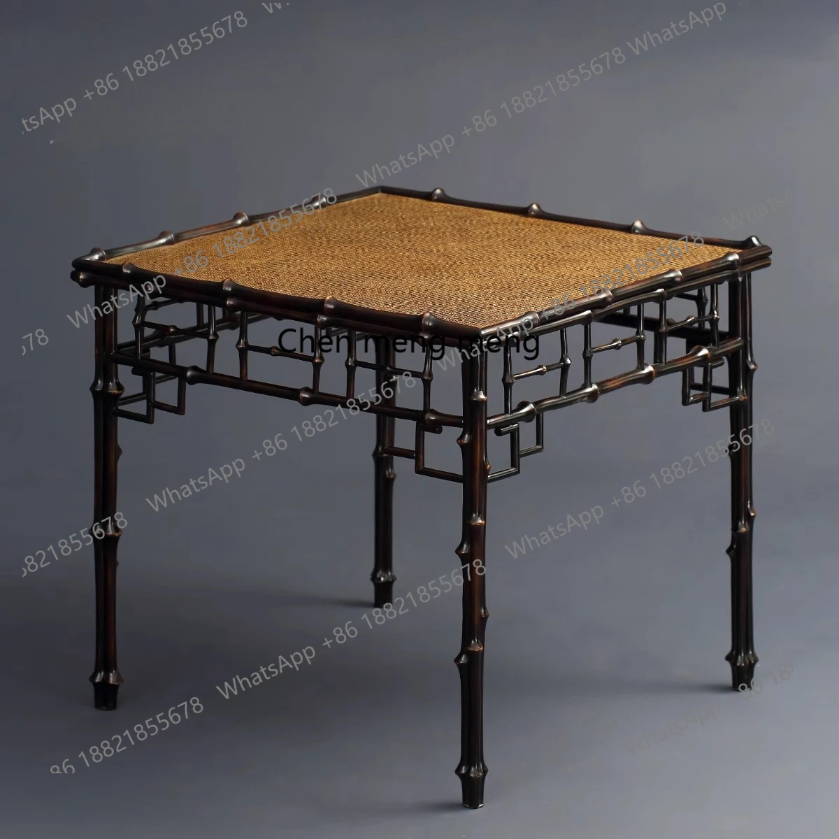 

Dark small coffee table furniture, bamboo retro original bamboo table, small table classical