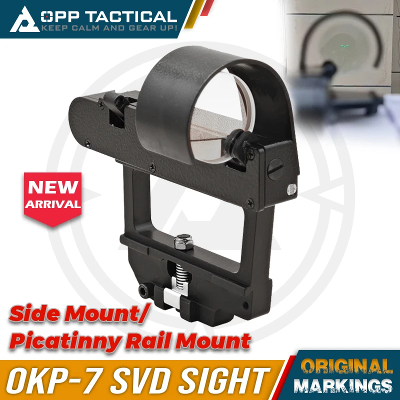 

OKP-7 SVD 1x34 Прицел с зеленой подсветкой и точечным креплением на рейку Пикатинни со стрелкой/боковым креплением