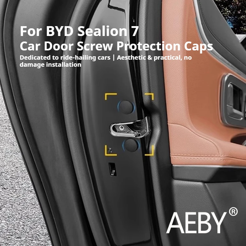 AEBY ل BYD Sealion 7 2024 مكافحة الغبار غطاء برغي الباب ABS البلاستيك لوحة الكسوة كليب قبعات مجموعة ، اكسسوارات السيارات التصميم الداخلي