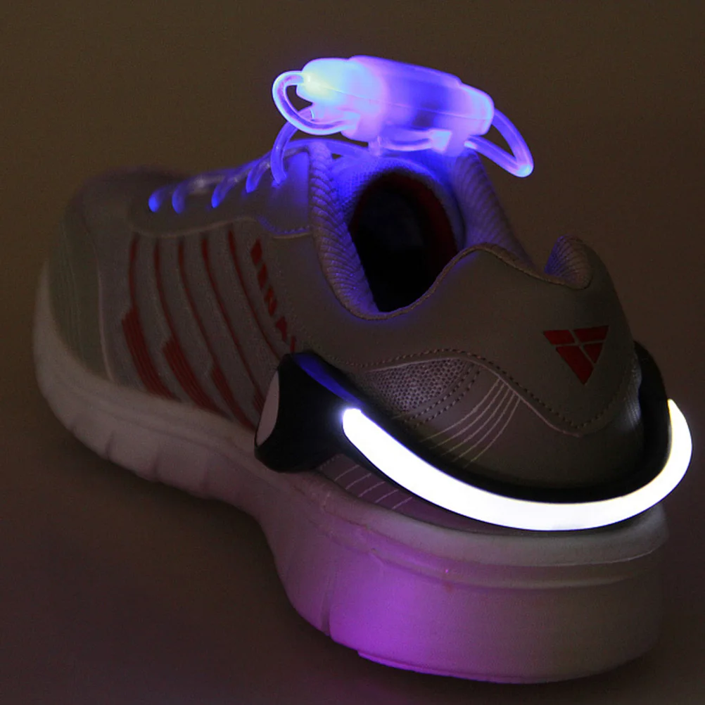 

2 Pcs LED Shoe Light Clips Safety Night Running Gear for Runners Joggers Bikers Walkers (White Light)