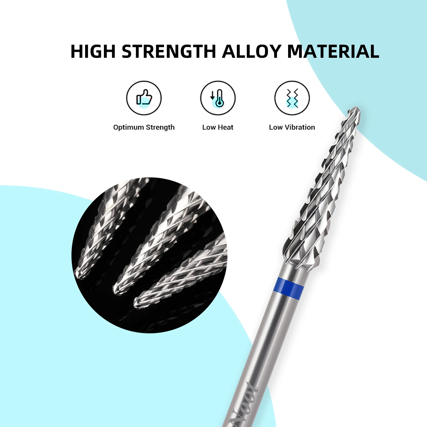 NotNoot 1er-Pack Hartmetall-Nagelhautfräser - 3/32 Zoll mittelgroße Kegelform für effiziente Gel-Entfernung - Ideal für elektrische Nagelbohrer – Detail 6