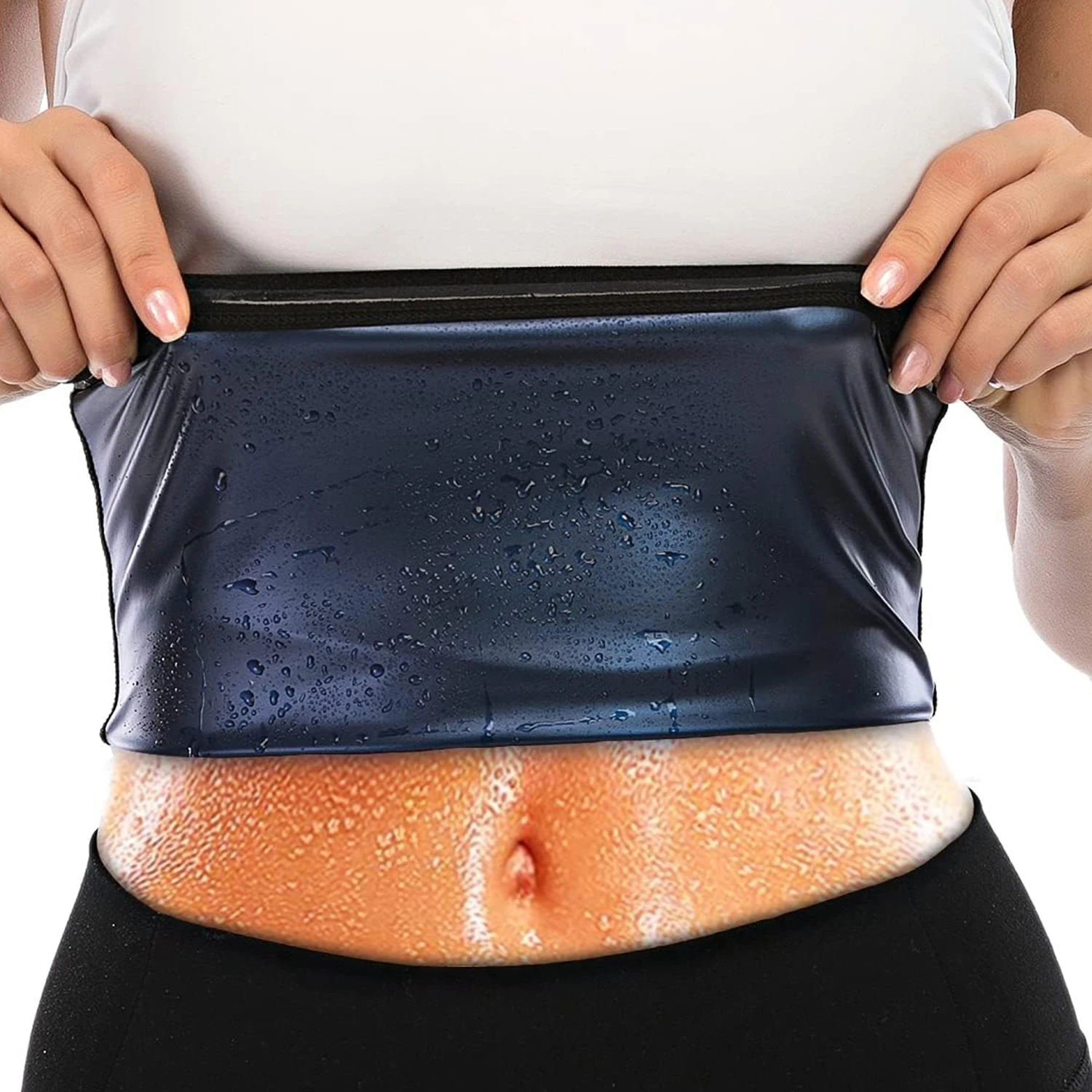 1pcs Women Waist Trimmer Sauna Sweat Wrap Belt Band for Workout Exercise Bodybuilding Lower Sauna Suit Sweat Belt Belly