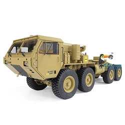 1/12 8x8 RC US Military Truck HG-P802 4 Axles Remote Control Army Car Models Yellow Vehicle Toy with ESC Motor Servo TH22747