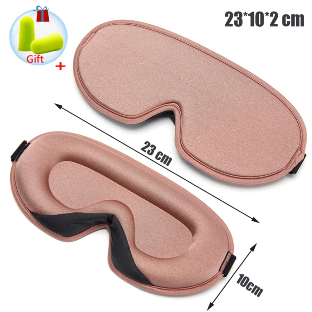 3D Memory Foam Silk Sleep Mask Eye Patches For Eyes Travel Shade Cover Rest Relax Sleeping Blindfold Eye Cover Sleeping Aid