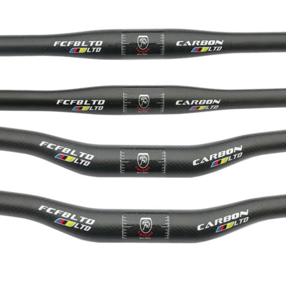 FCFB MTB  3K  Carbon Handlebar MTB Carbon Fiber Bicycle Handlebars 31.8mm *380--760mm Mountain Bike Flat/Riser Handle Bars