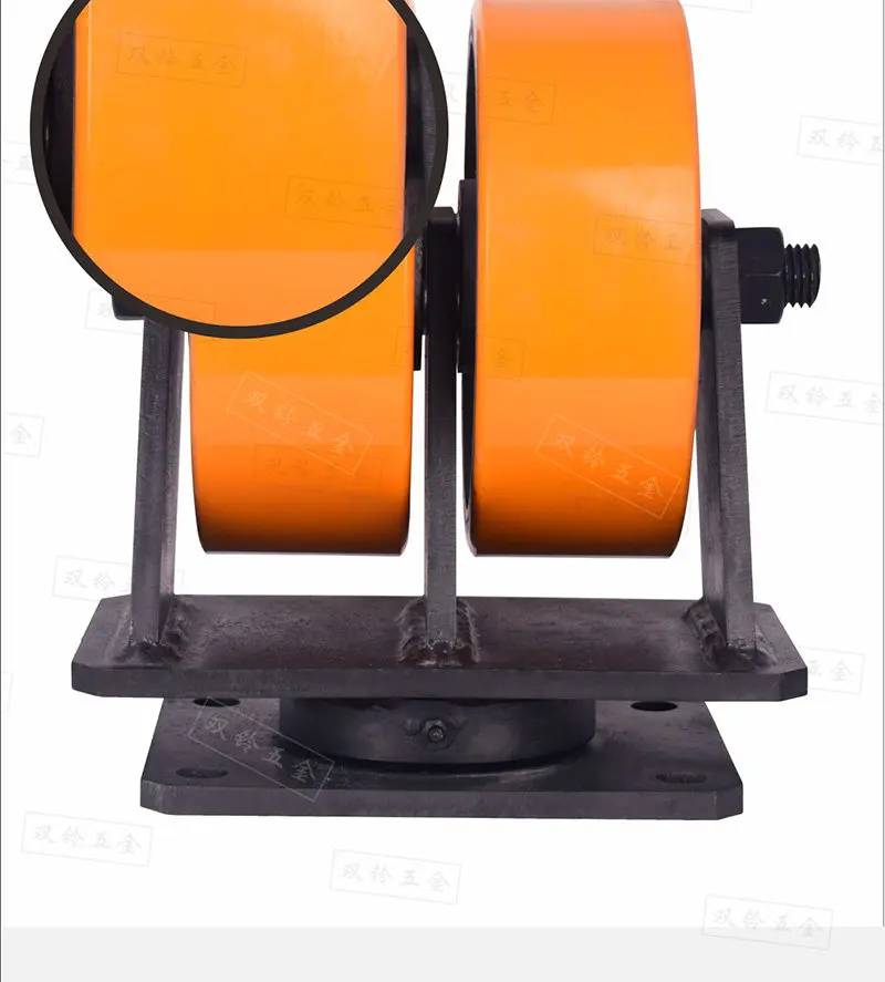 Super heavy duty double row wheels wear-resistant polyurethane cast iron 6/8/10 inch 5/15 ton increased load-bearing universal