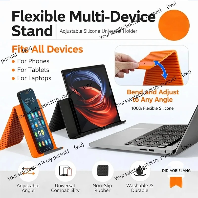 Portable foldable silicone phone holder that can be freely bent into any shape