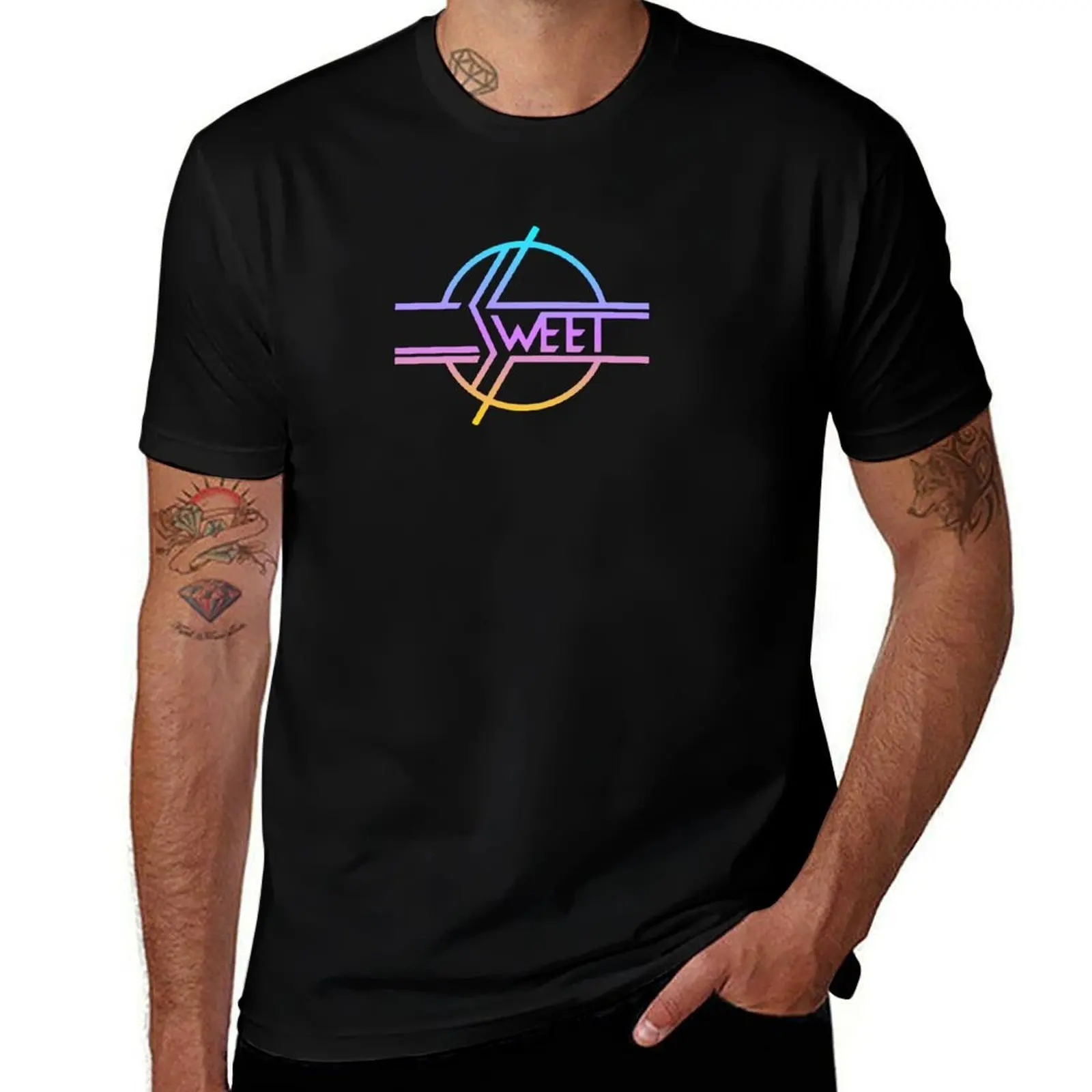 

The Sweet 80's Band T-Shirt Art Pattern Printed Casual Top