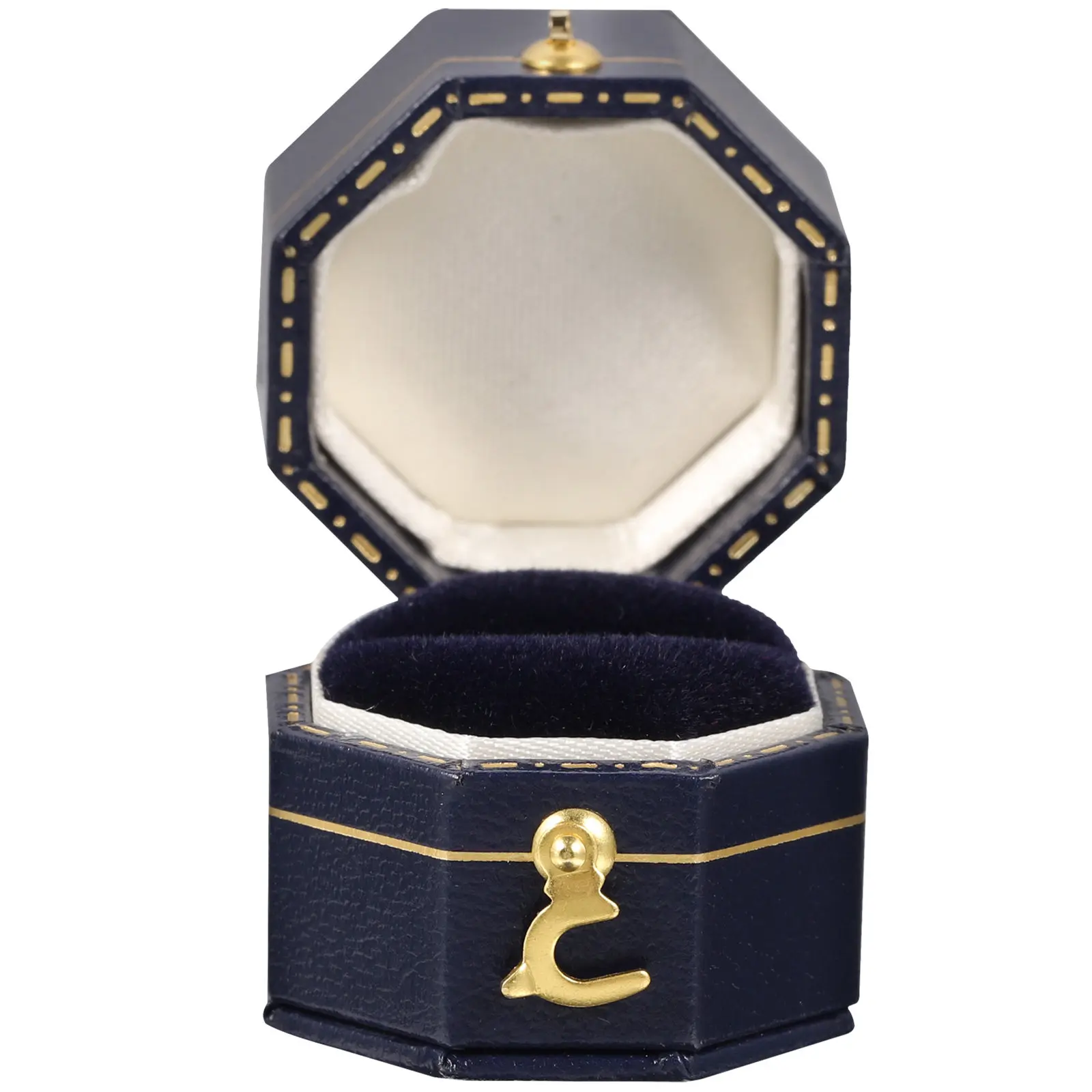 Octagonal Ring Box – Compact Jewelry Gift Box for Wedding, Anniversary & Special Occasions
