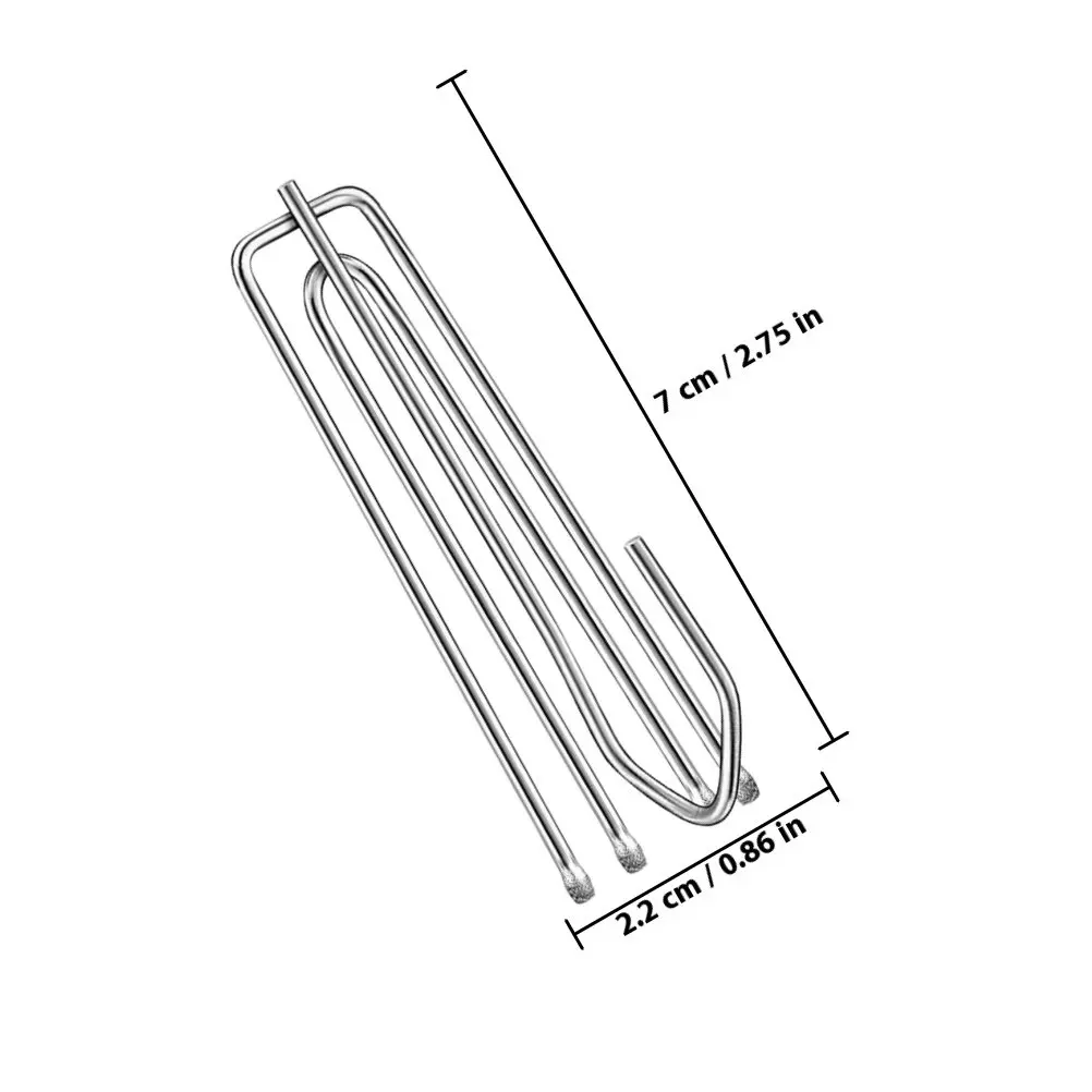 20Pcs Stainless Steel Pinch Pleating Curtain Hooks for Drapery Pleated Tape Easy Install Four-Prong Secure Hold DIY Window