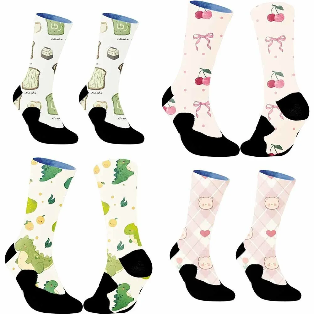 Cute little dinosaur sports cycling socks, breathable, unisex, suitable for outdoor sports enthusiasts and more people