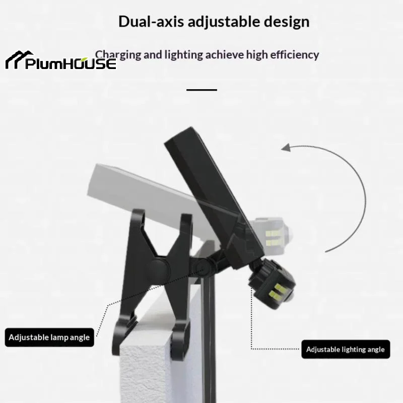Waterproof Solar Clip Light White Light/Warm Light Strong Bright Solar Garden Lamp Adjustable Angle Easy To Install