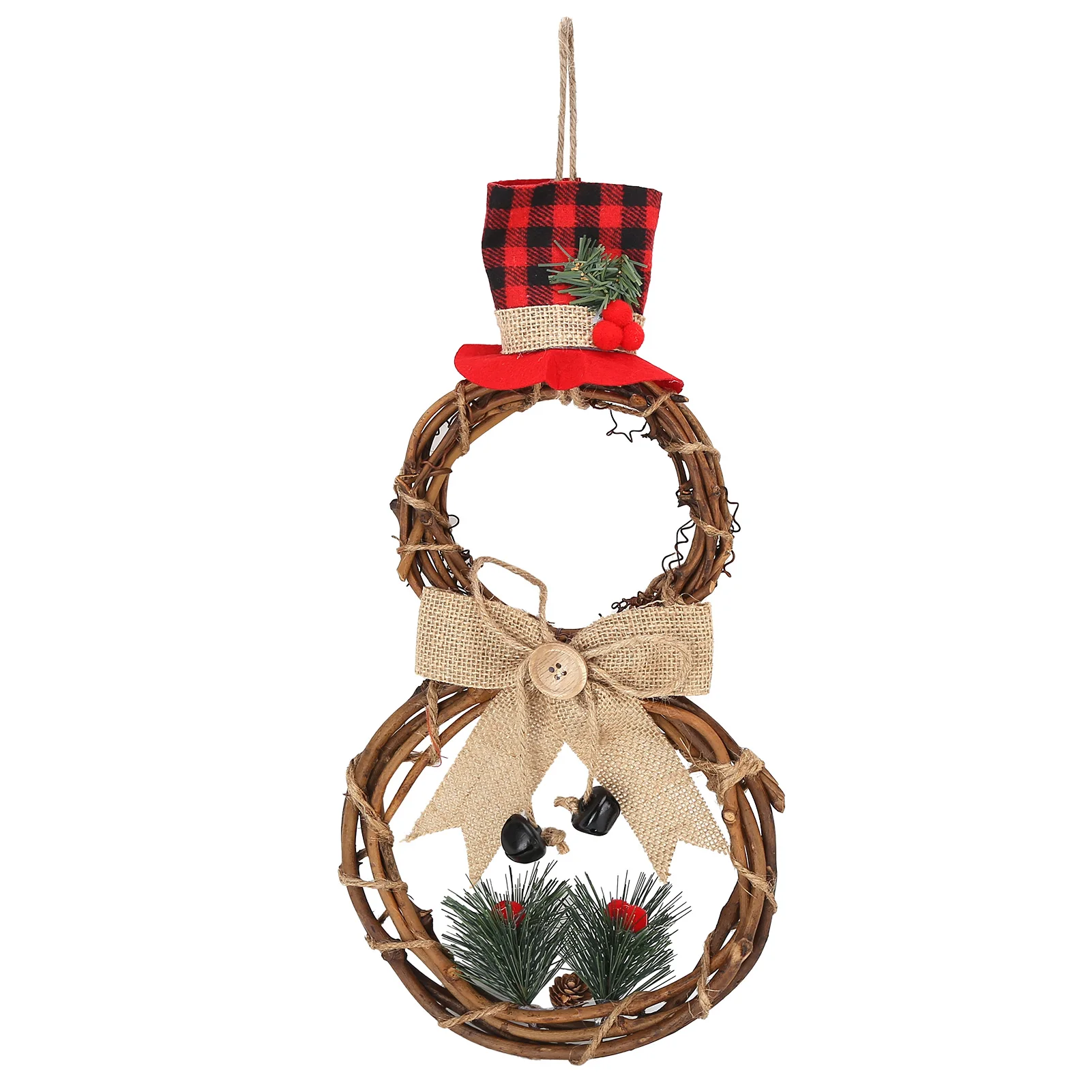 

LED Christmas Snowman Wreath Decorations Mantle Wall Indoor Christmas Decoration with Light Christmas Wreath Home Door Ornaments