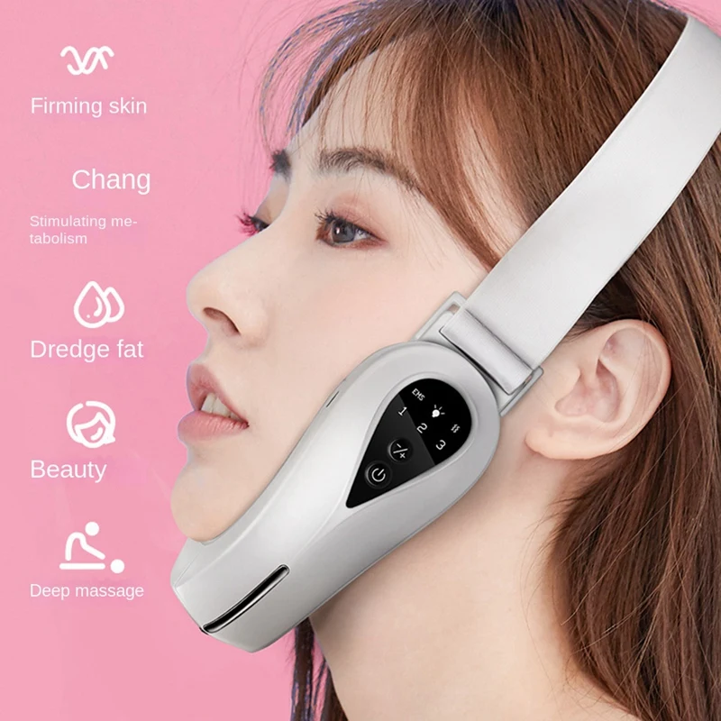 EMS V Line Shape Electric Face Skin Lift Massager Facial Slimming Lifting Tightening Remove Double Chin Device