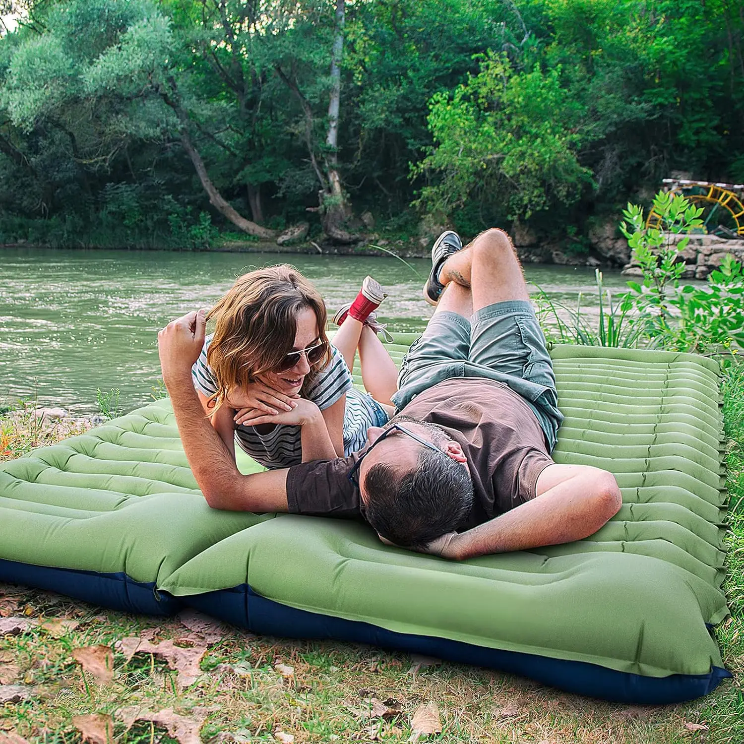 

Camping Air Matt Inflatable Double Sleeping Mattress Bed Portable 2 Person Waterproof Mat Inflatable Backpacking Sleeping Pad