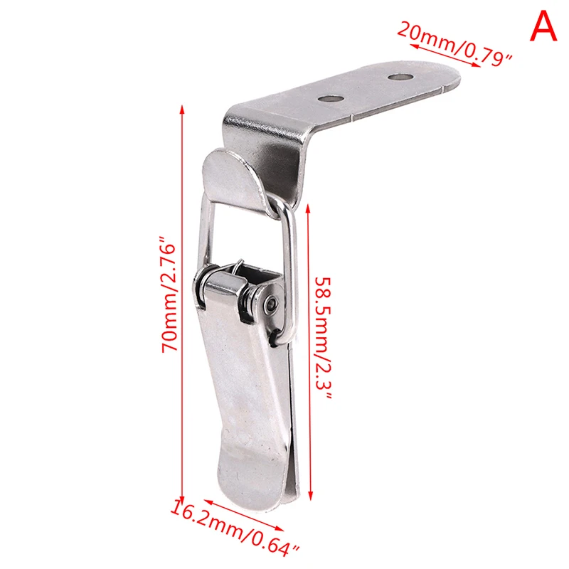 1PC elbow spring lock clip 90 degree duckbill buckle hook lock iron loading pull type