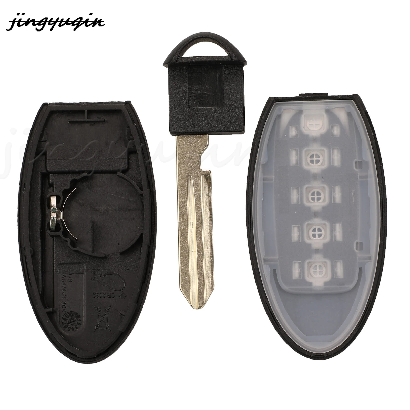 jingyuqin 5 Button Car Key Shell Case Car Key Fob Cover Housing For Nissan Altima Maxima 2013 2014 2015