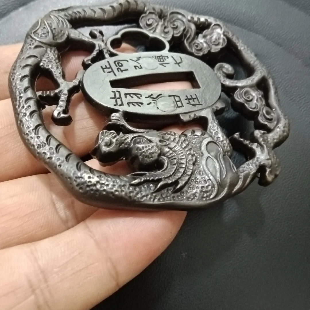 Tsuba Copper Hollow Carved Dragon Hand/Guard Fittings F Japanese Sword Katana Brass Accessories