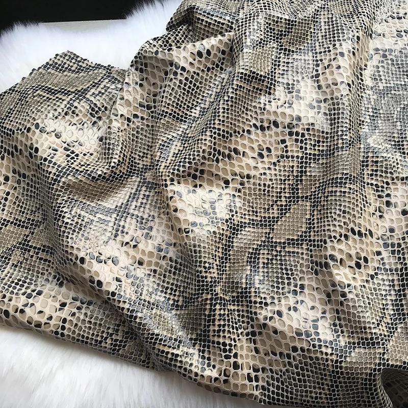 Long Genuine Leather Gloves No Lining Soft Sheepskin Snake Pattern Custom Made Women Elbow Gloves T stage gloves