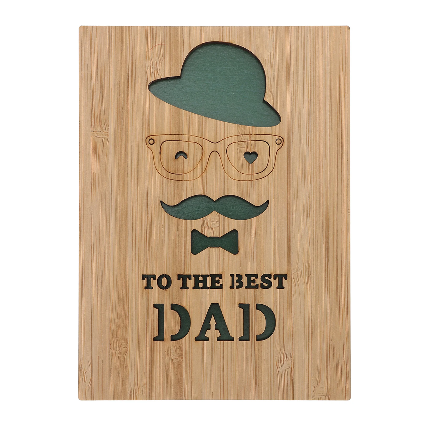 

Wooden Fathers Day Card For Dad Wood Greeting Card Thick Lightweight Portable Writing Space Comfortable Use Strong Not Easy To