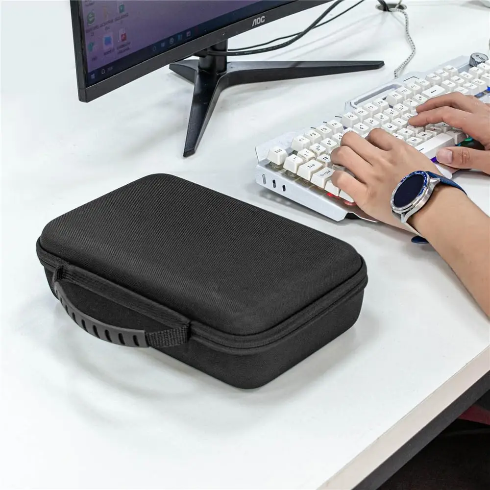 Travel Carrying Case for Mac Mini M4 Pro Desktop Computer And Mouse Portable Storage Bag EVA Hard Box for Mac Mini M4 PC
