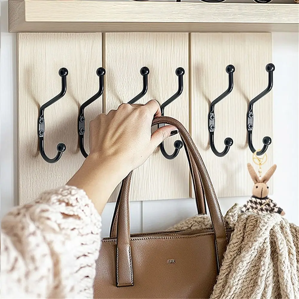 1 Set with Screws Vintage Hangers Hook Zinc Alloy Wall Mounted Wall Hook Home Storage Rack Cloth Coat Towel Bags Keys