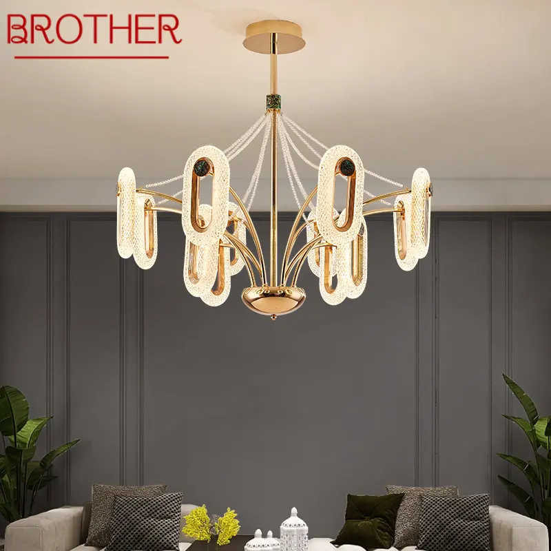 

BROTHER Nordic Chandelier Lamp LED Fixtures Modern Creative Rings Pendant Lights for Home Living Dining Room Decor