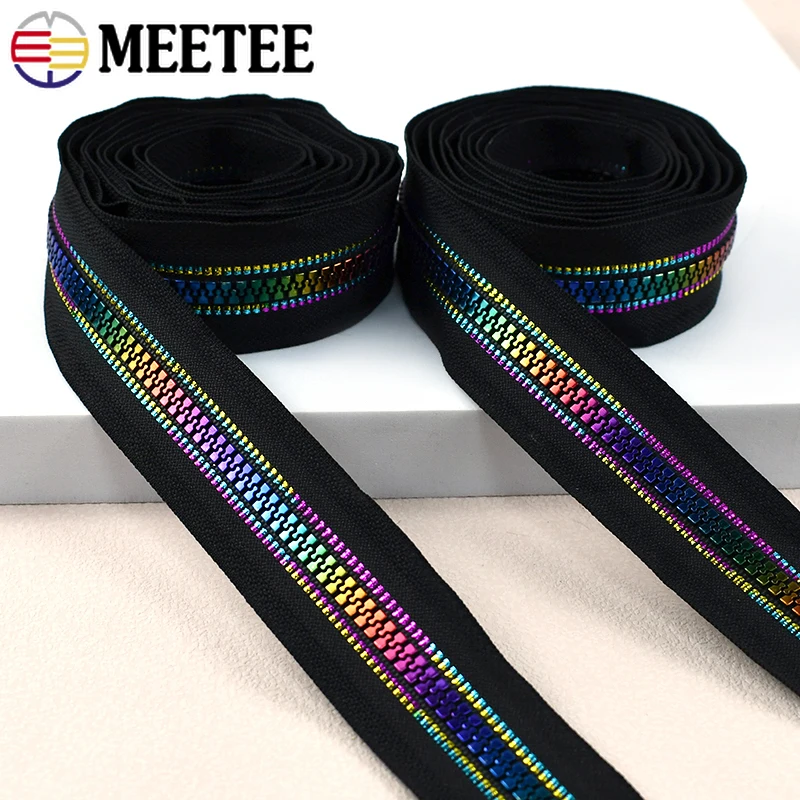 1-10Meters Resin Zippers Tape for Sewing Bag Jackets Decorative Zips By The Meter Clothes Zip Repair Kit DIY Garment Accessories