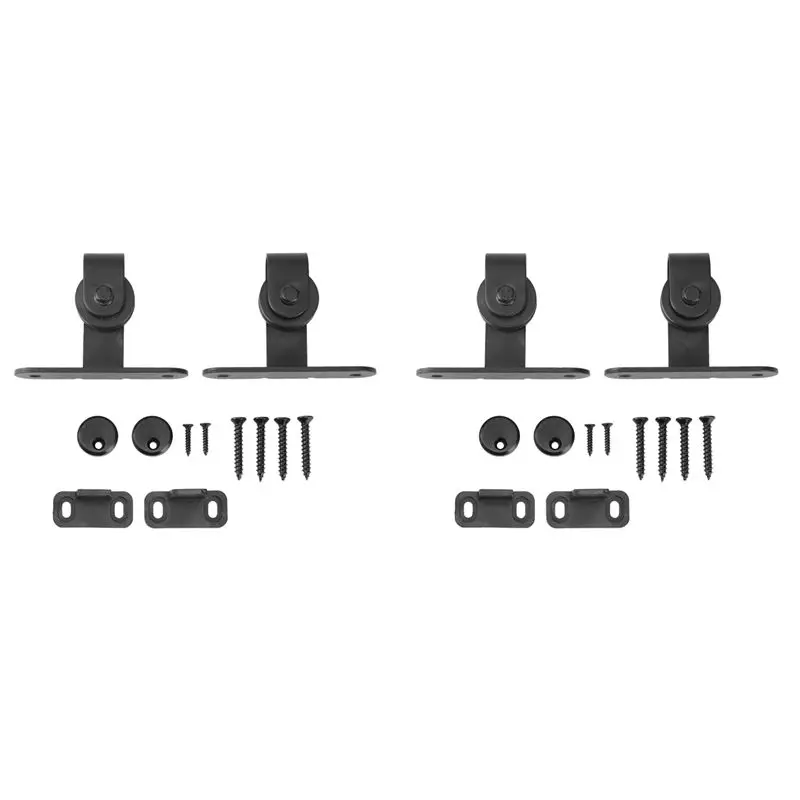 

Комплекты фурнитуры для раздвижных дверей (2 шт.), верхний монтаж, подвесная направляющая, стальной роликовый трек для одинарных дверей - B-AT30