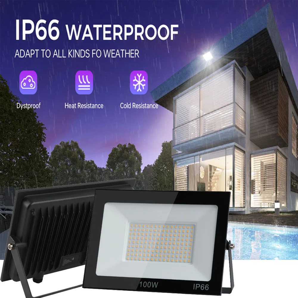 

Pop IP66 Светодиодный прожектор 10 Вт 20 Вт 30 Вт 50 Вт 100 Вт AC220V Рефлектор Наружный прожектор Уличный фонарь Светодиодный внешний настенный светильник для сада