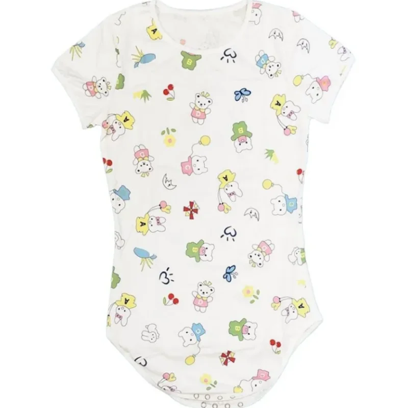

DDLG T-shirt Cartoon Pattern Bodysuit Pajamas Adult ABDL Jumpsuit Diaper Sissy Cosplay Private Party Onesie