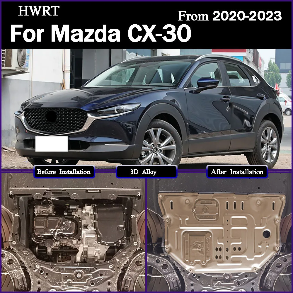 

Under Engine Guard Splash Shield Mud Fender Cover Plate Fender Mudguard Protector For Mazda CX-30 2020-2023 2.0L