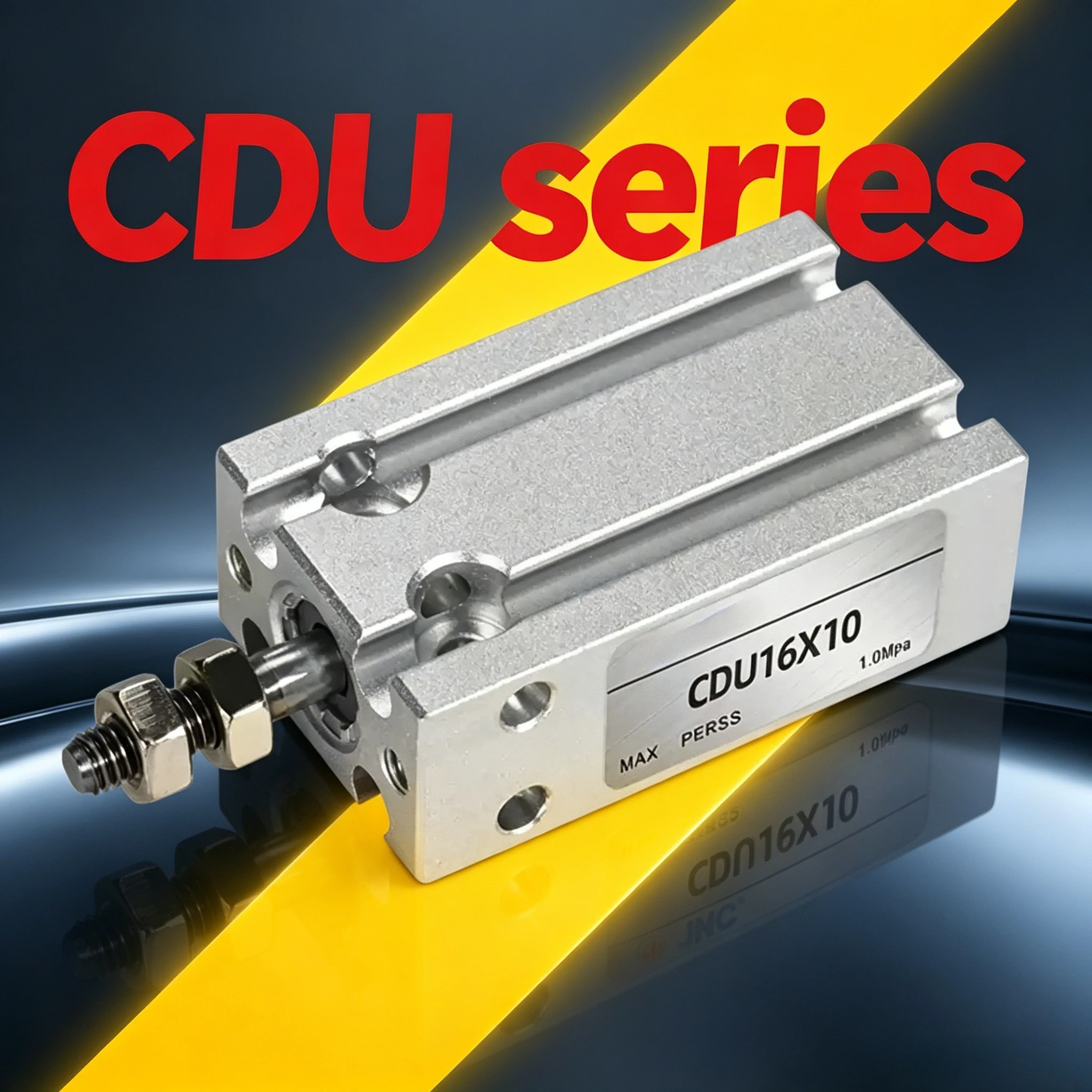 Cylinder CDU6 10 16 20 25 32-5/10/15/20/25/30/40/50D Double Acting Single Rod CU CDU Air Pneumatic Free Mount Cylinder