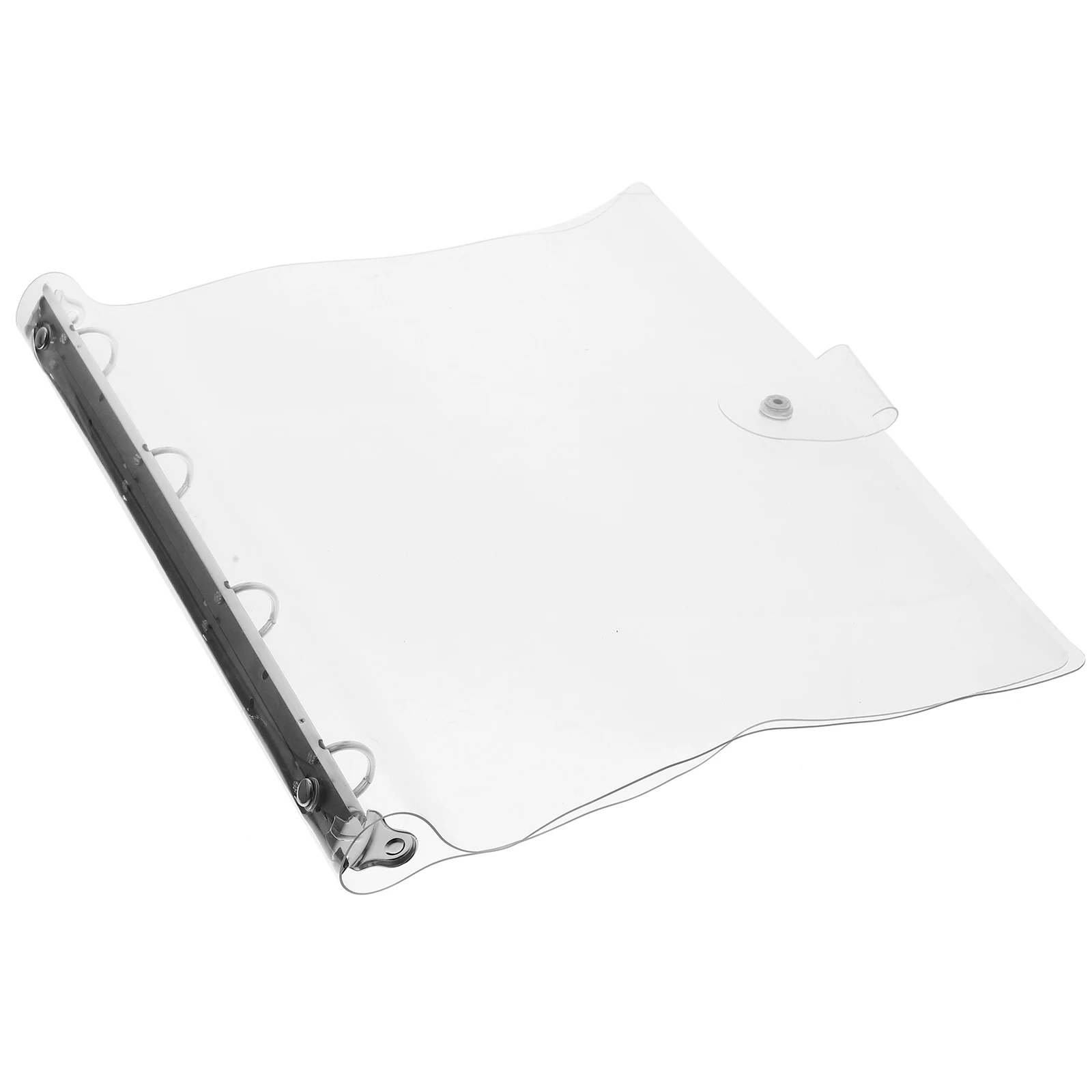 

Transparent Manual Notebook Clear Shell Loose-leaf The Album Binder 4 Holes Plastic Hand Account Cover Clip