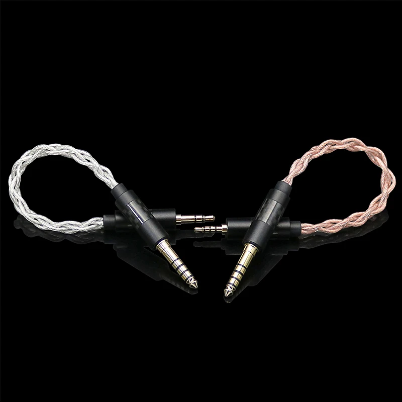 New 7N OCC Silver-Plated 2.5/3.5/4.4mm To 2.5/3.5/4.4mm Balanced Male Audio Adapt Cable Male To Male Headphone Relpacement Cable