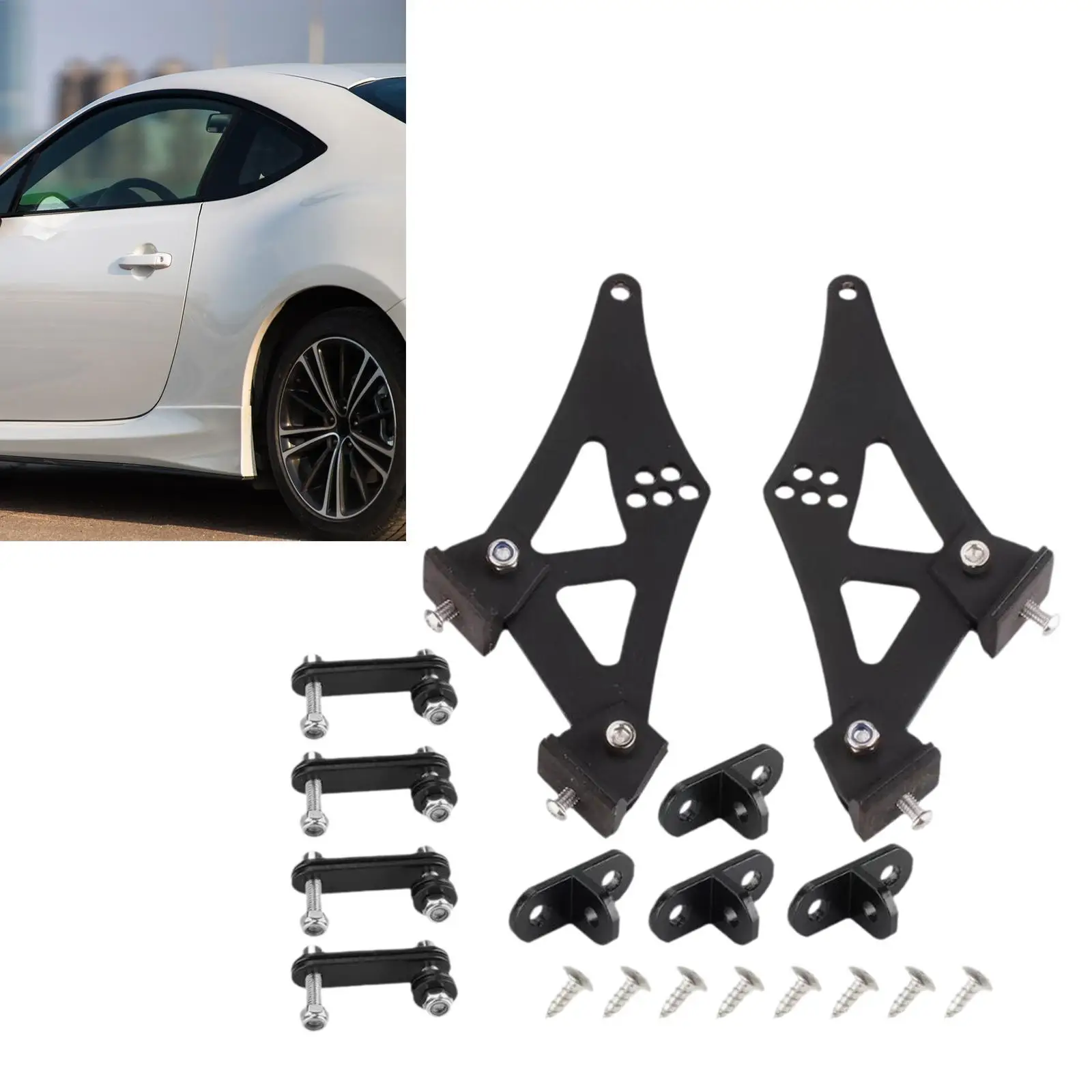 2x Generic Spoiler Legs Mount Brackets Spare Parts Professional Replacement