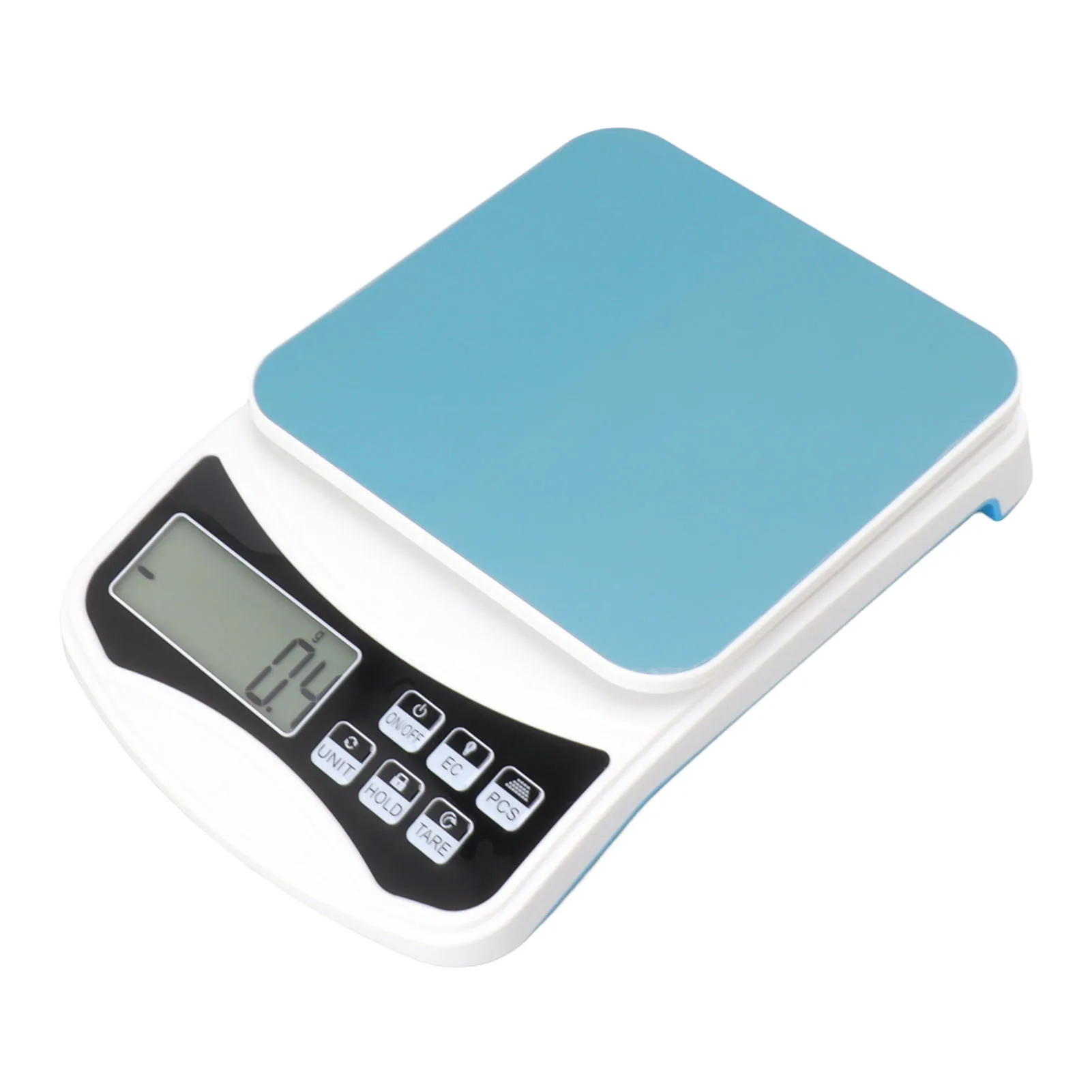 Kitchen Food Scale 0.1g Accuracy ABS White Metal Drawing Process Flat Food Weighing Scale PC Function Accurate Safe for Home
