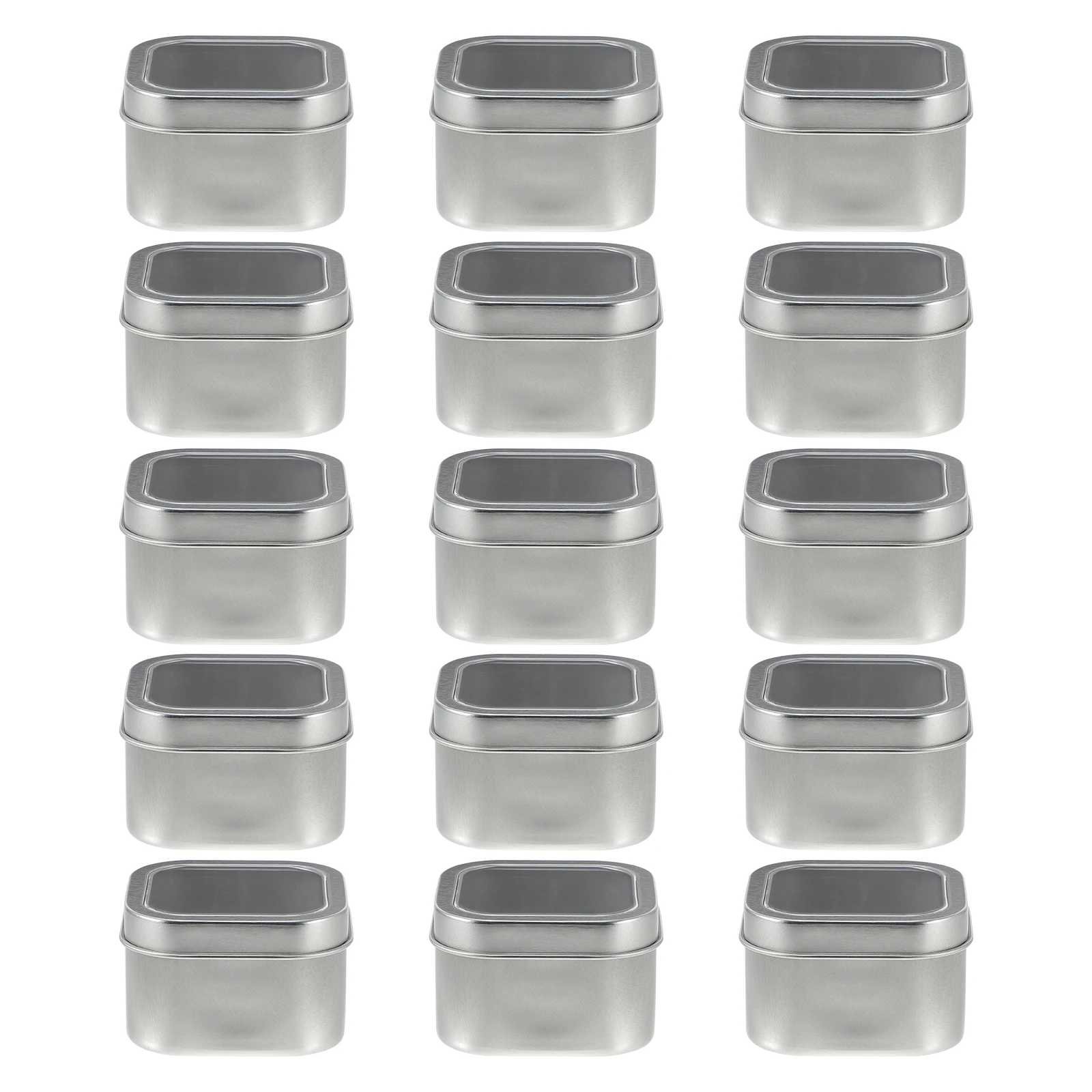 

15 Pcs Gift Box Tins for Making Storage Boxes Containers Candles Jar with Lids Wick