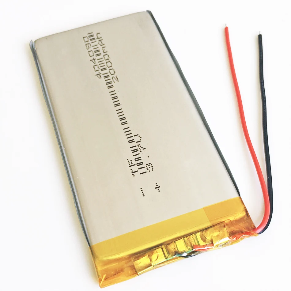 Bateria Recarregável LiPo, Polímero De Lítio, Poder para GPS, Câmera, Alto-falante, Gravador, Massageador, Bluetooth, Remoto, 404090, 3.7V, 2000mAh