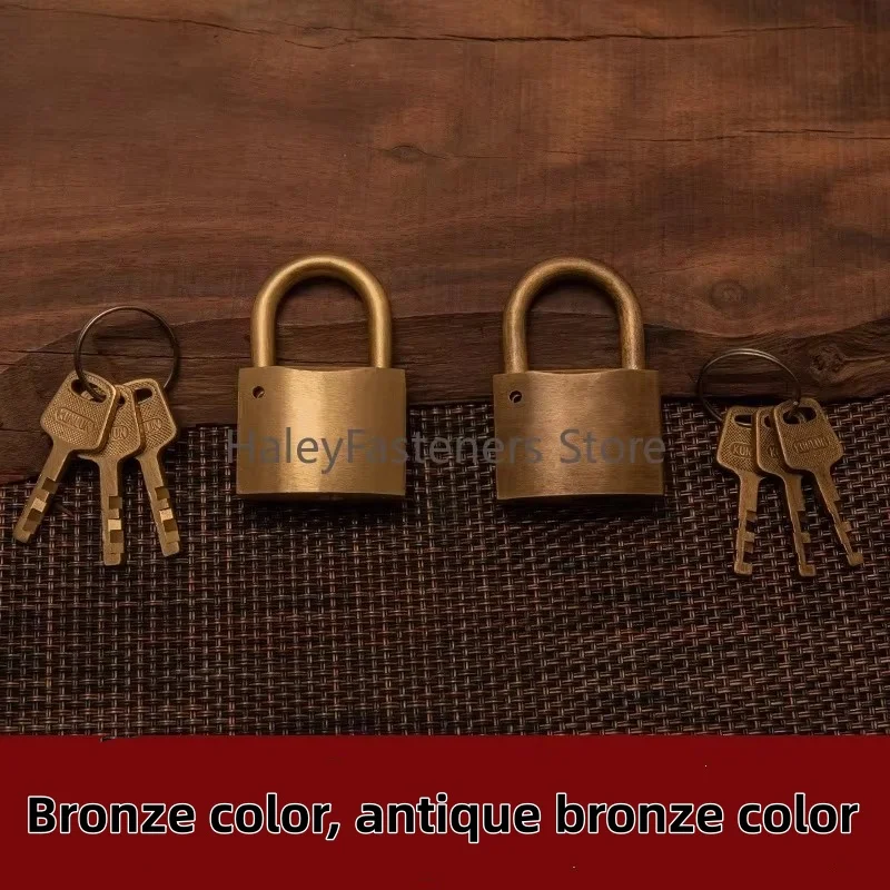 Chinese Full Copper Thickened Padlock Outdoor Chassis Waterproof Pure Door Lock Drawer Anti-rust Anti-Static Cabinet Door Lock