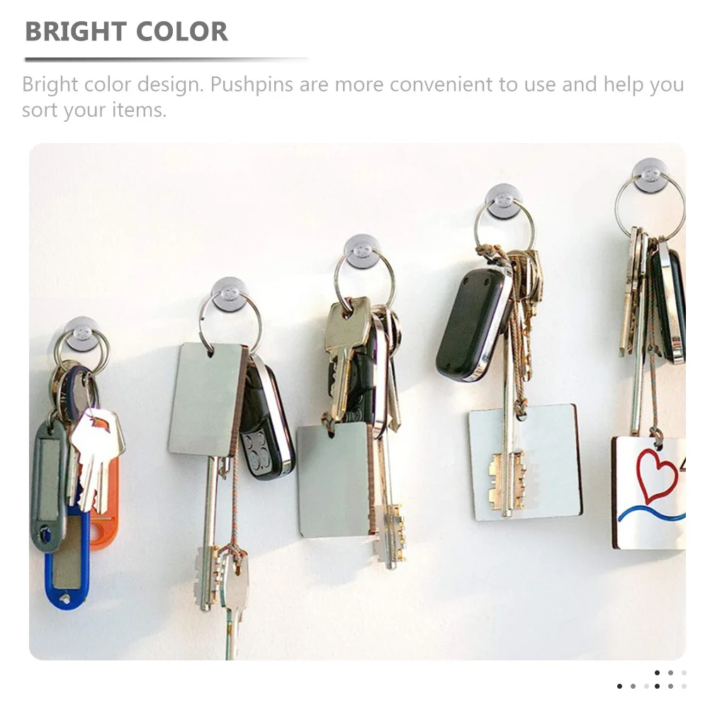 

30pcs Zinc Alloy Push Pins Flat Top Thumb Tacks Bright Color Map Accessories For Cork Board Office Desk Home Supply