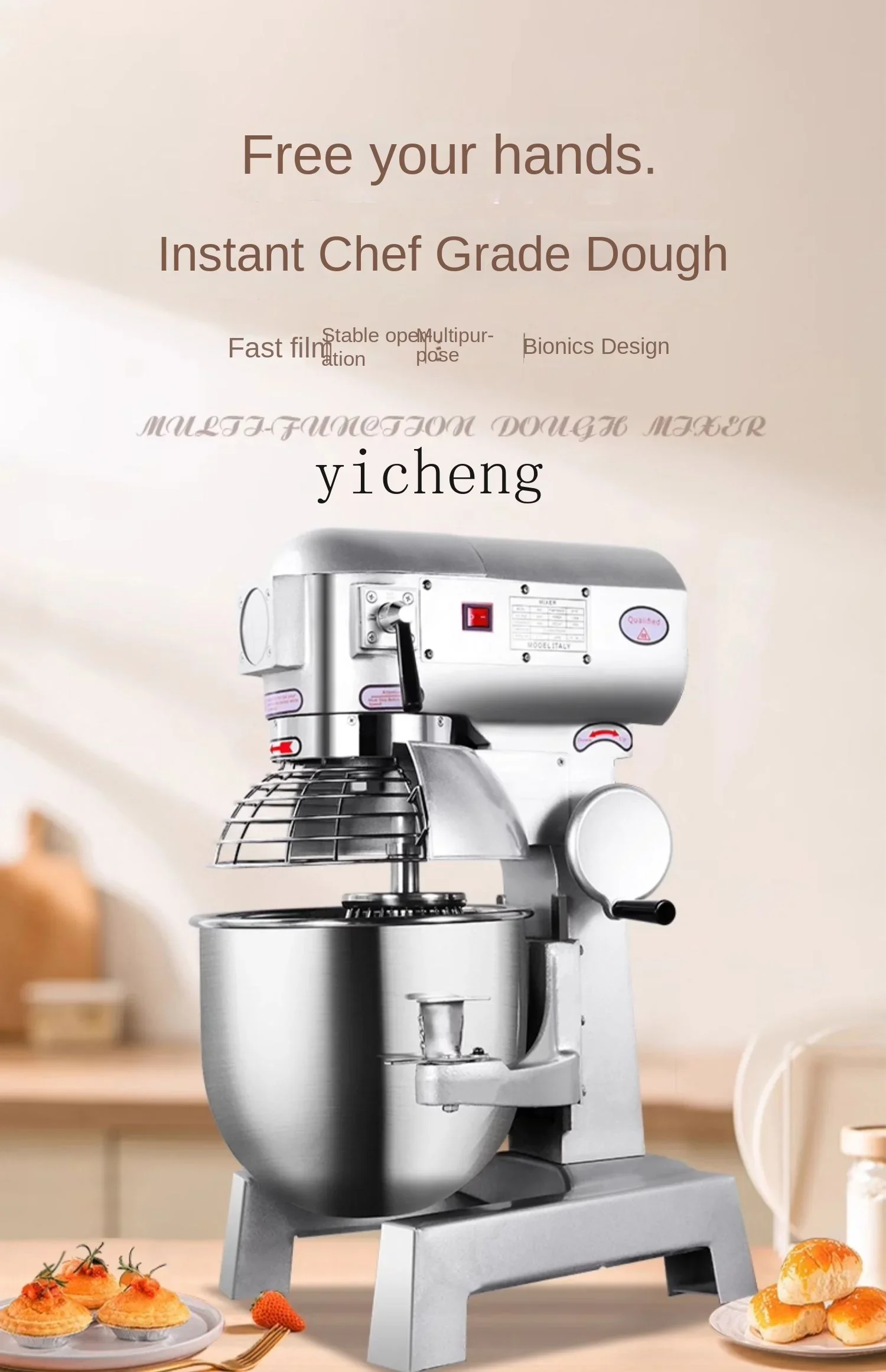 Tqh Multi-Functional Flour-Mixing Machine Household Mixer Commercial Full-Automatic Cream Mixing Dough Mixer