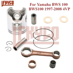 52mm Bore Scooter Crankshaft Connecting Rod for Yamaha BWS 100 BWS100 1997-2008 4VP Aerox100 Axis100 Yw100 Piston Rings Kit Set