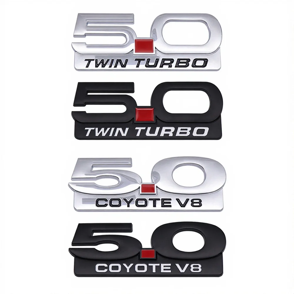 Emblema Lateral para Guardabarros 5.0 COYOTE V8 Twin Turbo, Calcomanía Adhesiva para GT Focus Kuga Escape Mondeo EcoSport, Accesorios para Automóviles