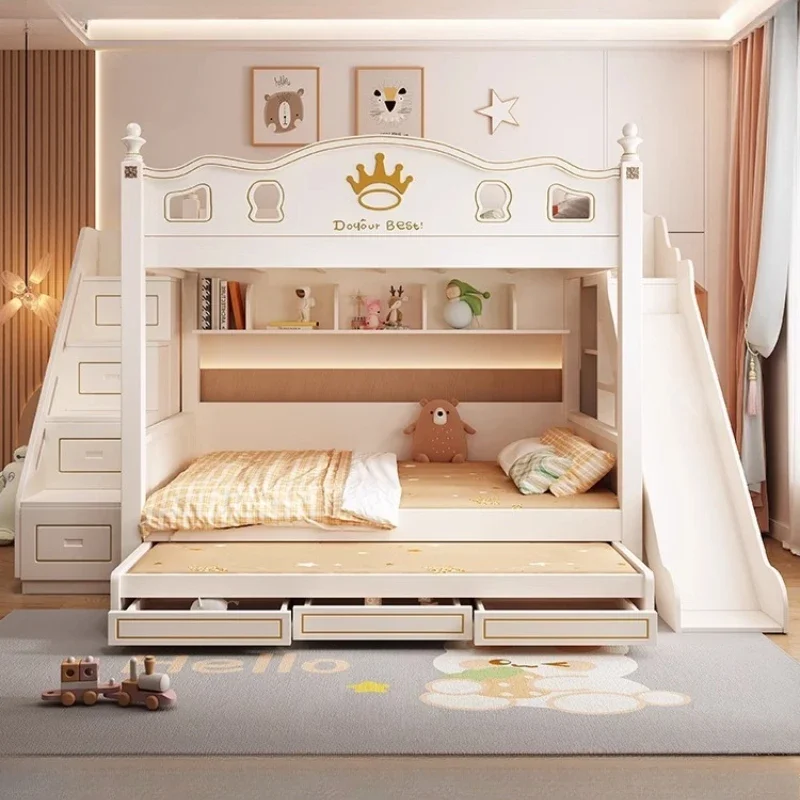 

3 Drawers storage loft bed Bed bases and frames King Size Twin 135x190cm kids bunk bed Nordic Luxury Modern Bedroom Furniture