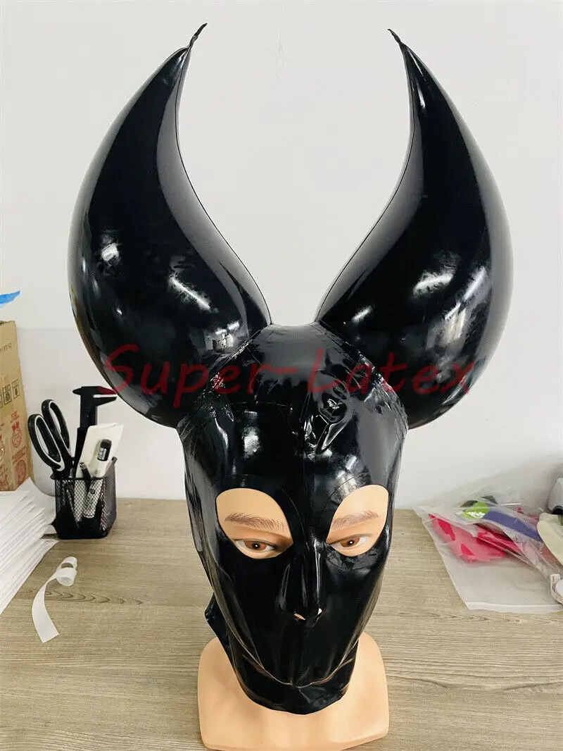 

latex mask inflatable hood halloween party inlfatable hood Bar Show Mask