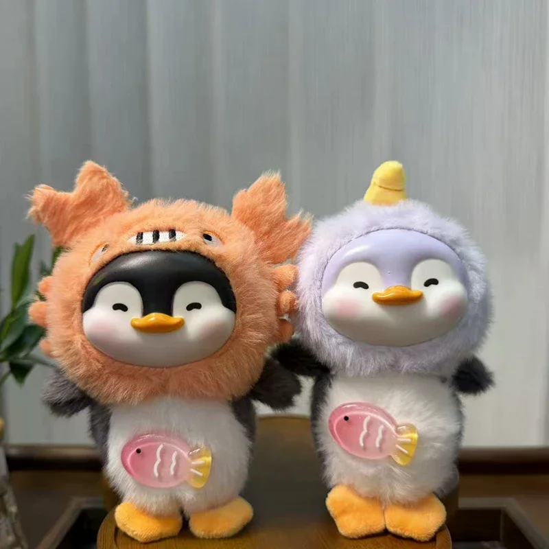 الإبداعية لطيف الفينيل البطريق أفخم دمية قلادة المفاتيح على ظهره الشنق الديكور الهدايا