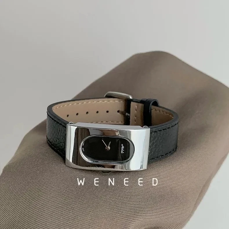 Nuevo reloj de lujo de moda Personal para mujer, cinturón de cuero genuino, reloj informal de moda Simple para mujer